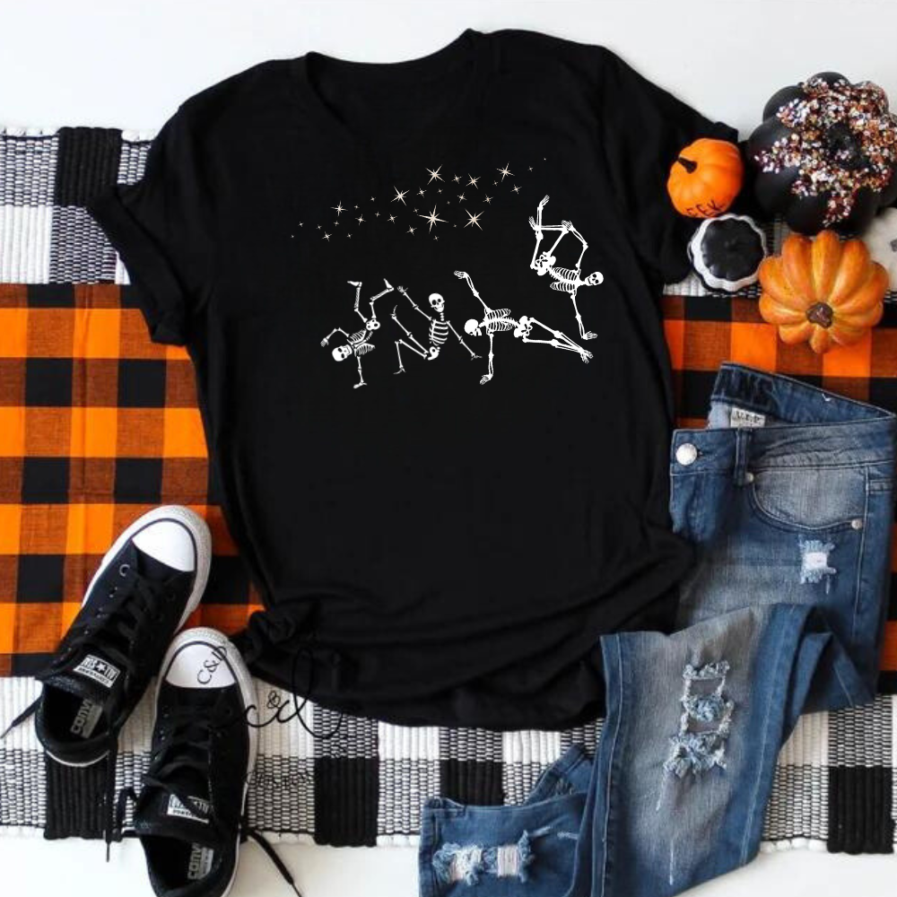 "Breakdancing with the Stars" Skeleton Halloween Tshirt