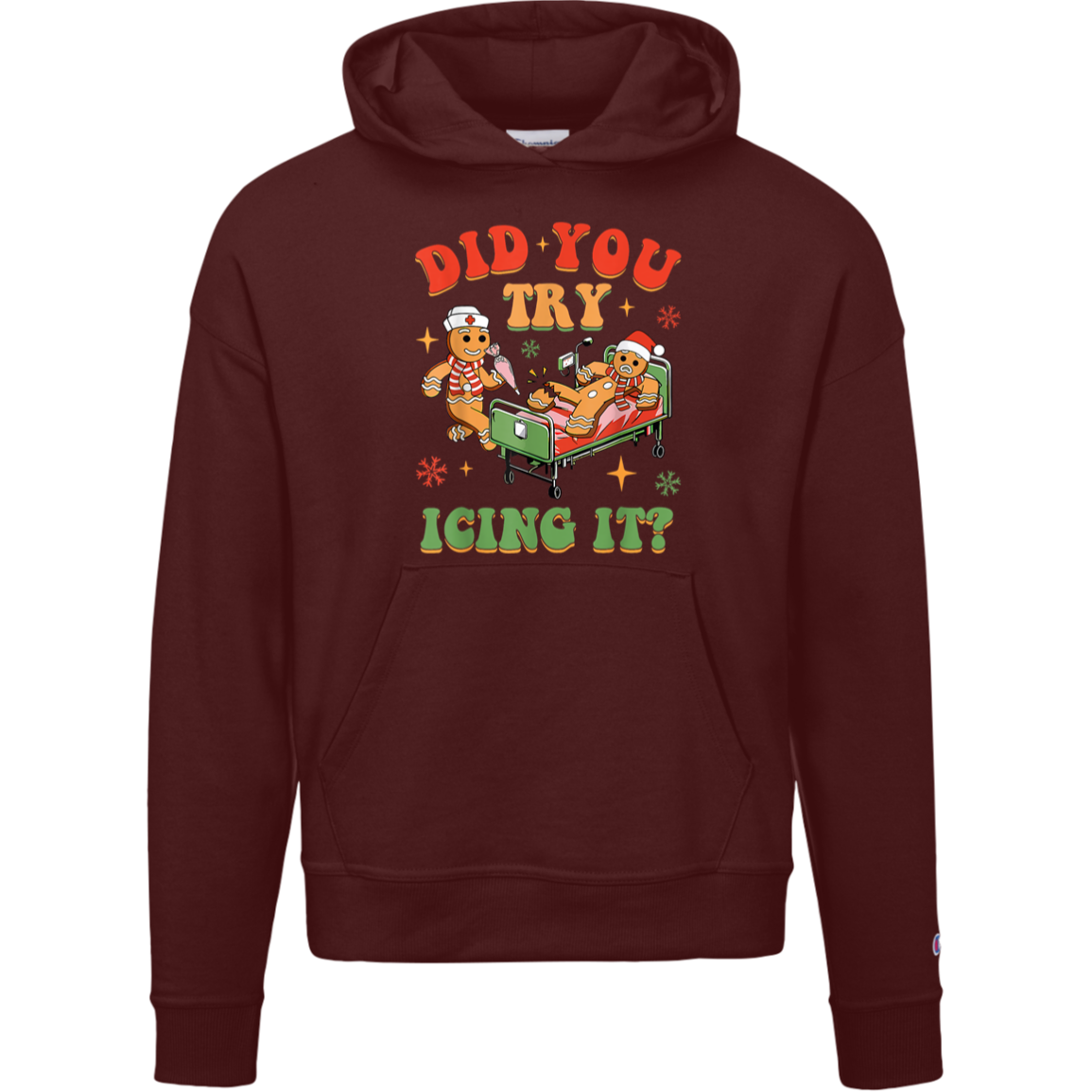 "Did You Try Icing It?" Women's Gingerbread Nurse Sweater, Gingerbread Christmas Sweater, Funny Christmas Sweater, Christmas Sweater