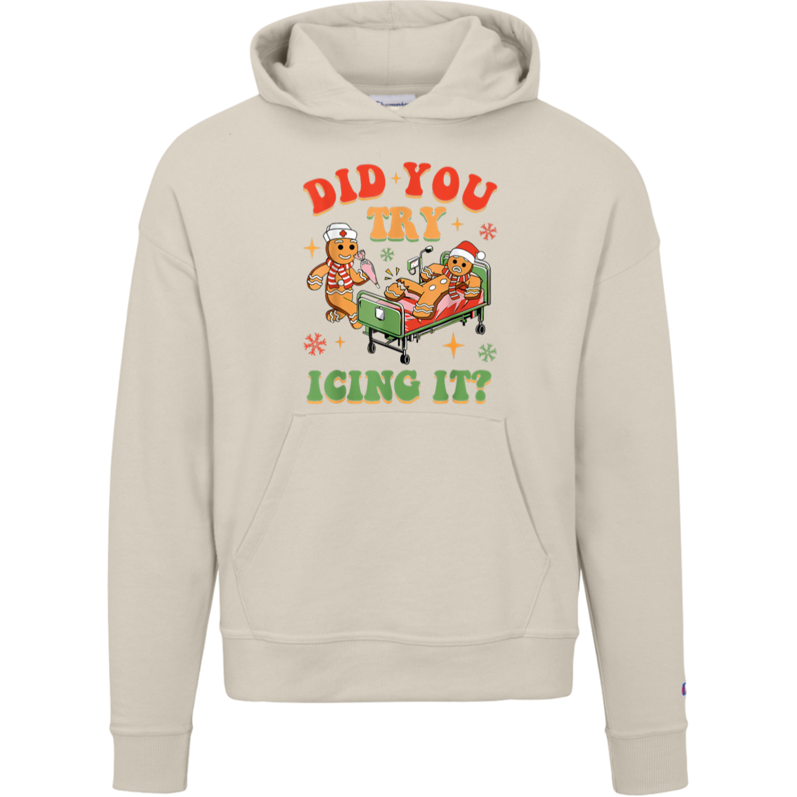 "Did You Try Icing It?" Women's Gingerbread Nurse Sweater, Gingerbread Christmas Sweater, Funny Christmas Sweater, Christmas Sweater