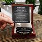 "To My Son - Love you Forever" Black Leather Bracelet