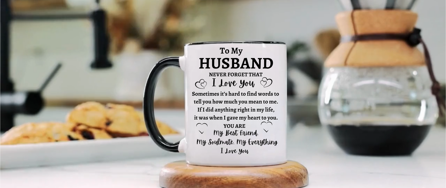"To My Husband" (11oz Accent Mug)