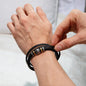 "To My Son - Love you Forever" Black Leather Bracelet