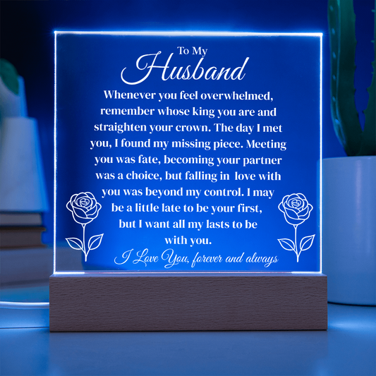 To My Husband Gift - Acrylic Plaque - Father's Day Gift